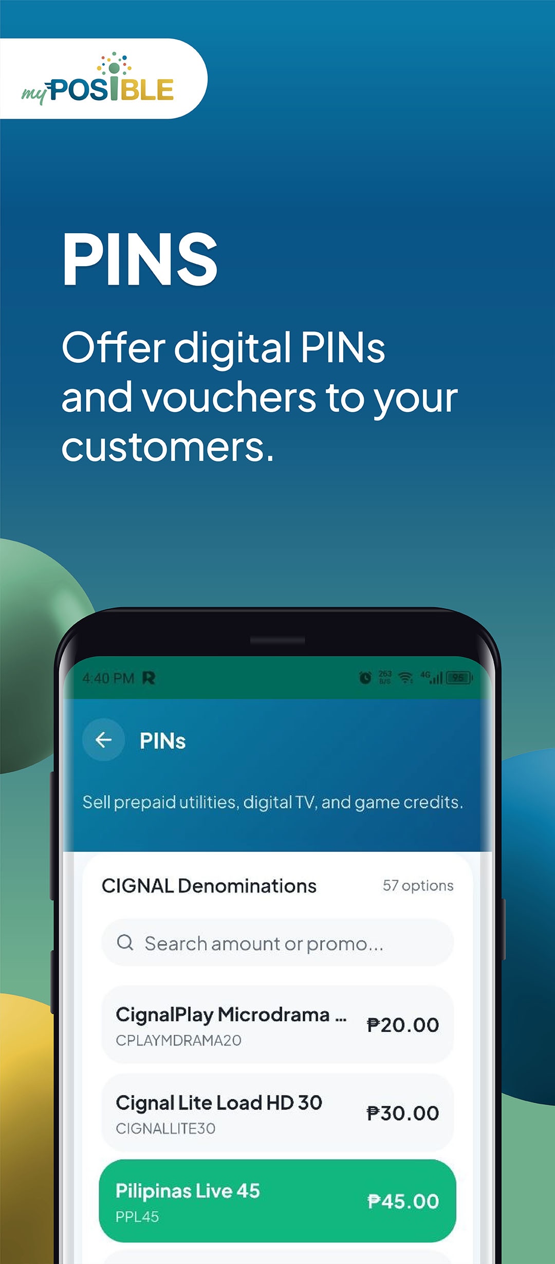 PINs & Vouchers